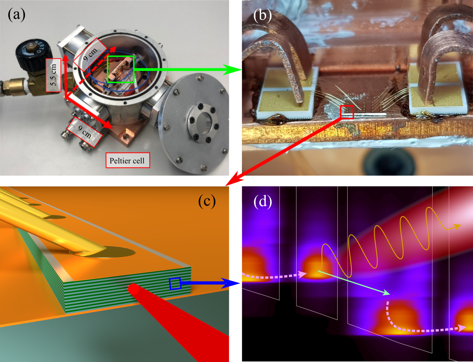 Vergrösserte Ansicht: Thermoelektrisch gekühlter THz-Quantenkaskadenlaser