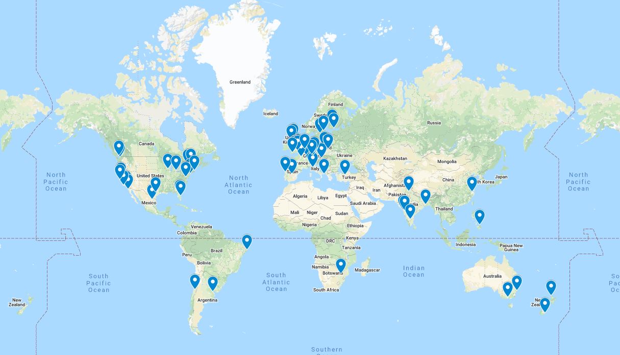 Lokales Engagement: 66 physische Hubs wurden in 27 Länder für die POM20 aufgebaut und zugeschaltet.