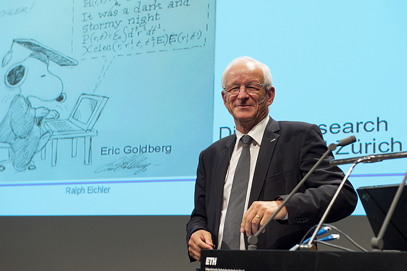 Vergrösserte Ansicht: Abschiedsvorlesung Prof. R. Eichler im Audimax