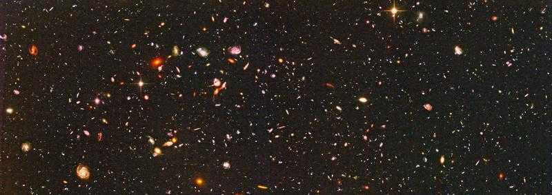 Enlarged view: Hubble ulta deep field image
