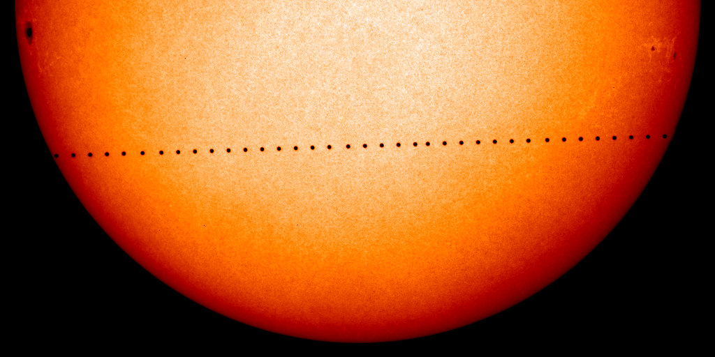 Enlarged view: Mercury transit