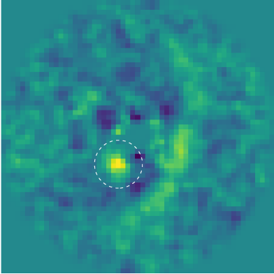 Image of the PDS 70 planetary system and circumstellar disk, containing the two nascent planets PDS 70 b and PDS 70 c.