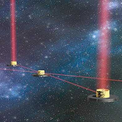 Conceptual illustration of the LIFE telescopes and the central instrument for combining the beams. (Illustration: ETHZ, Sara Hartmann)