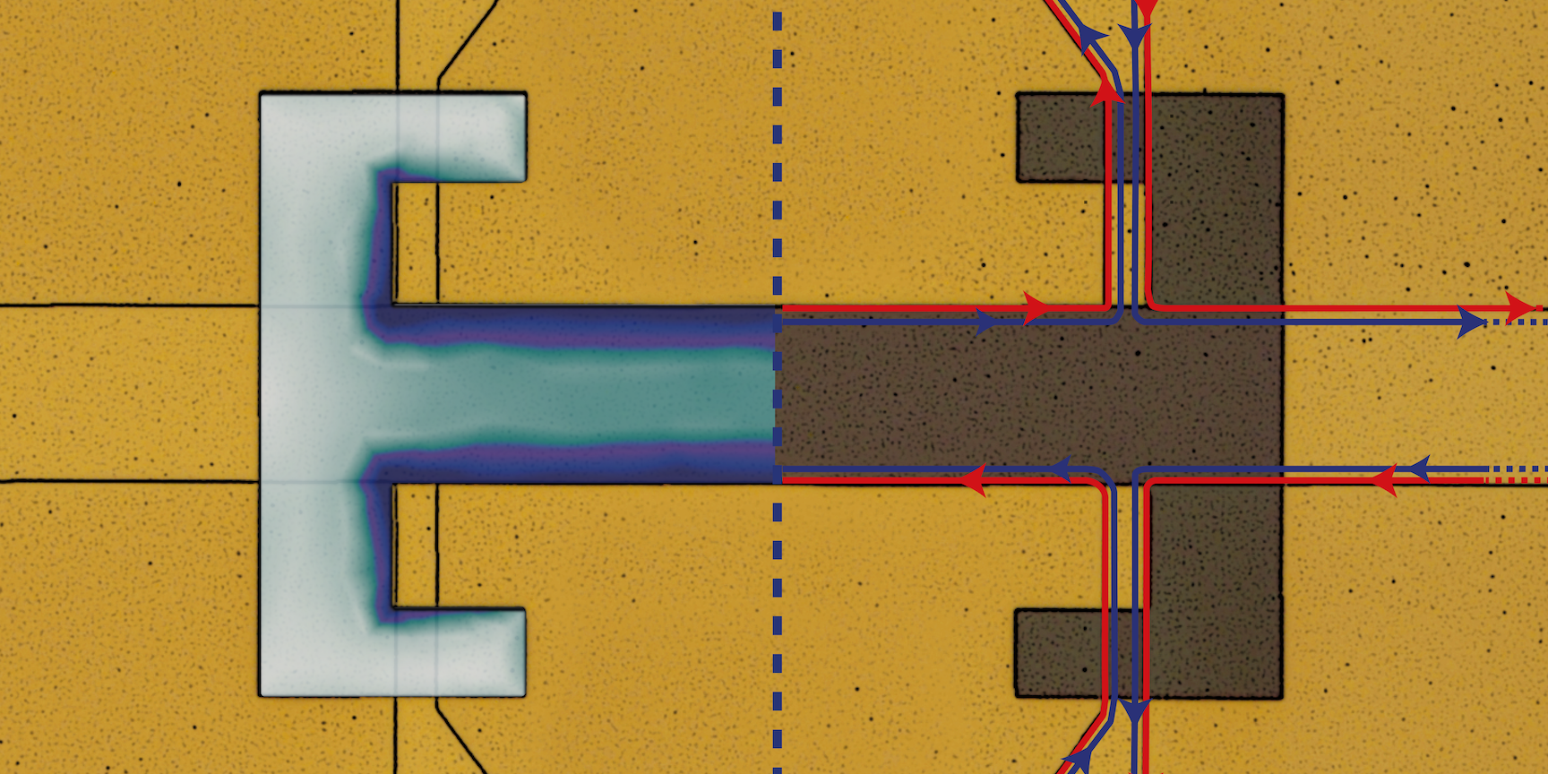 Rendering of a complementary split-ring resonator 