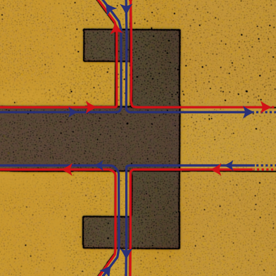 Rendering of a complementary split-ring resonator 