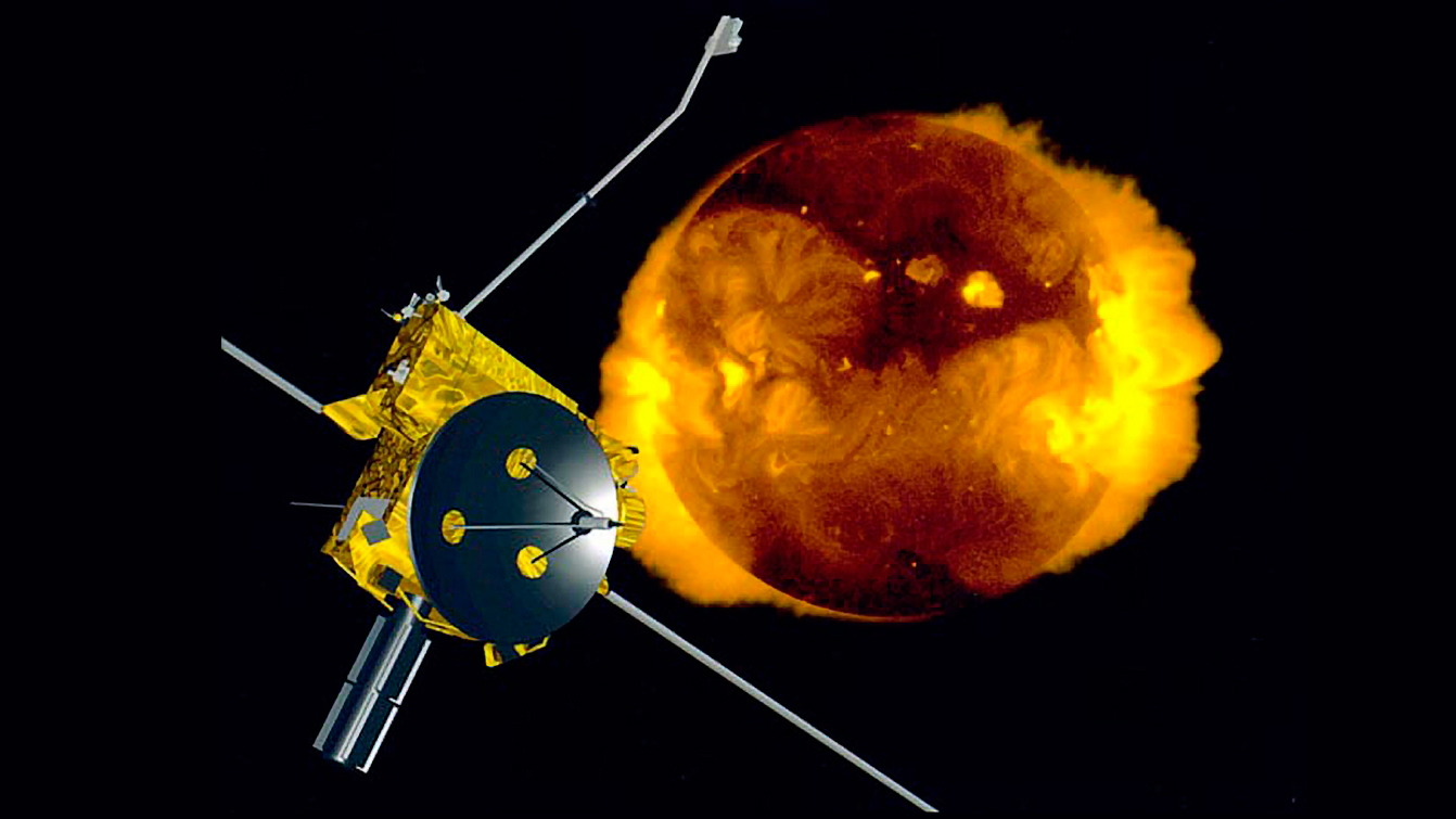 An artist’s concept of the joint ESA-NASA Ulysses spacecraft.