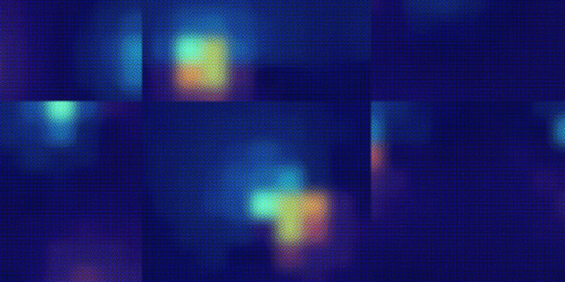 The neural network detects specific patterns in the quantum system.