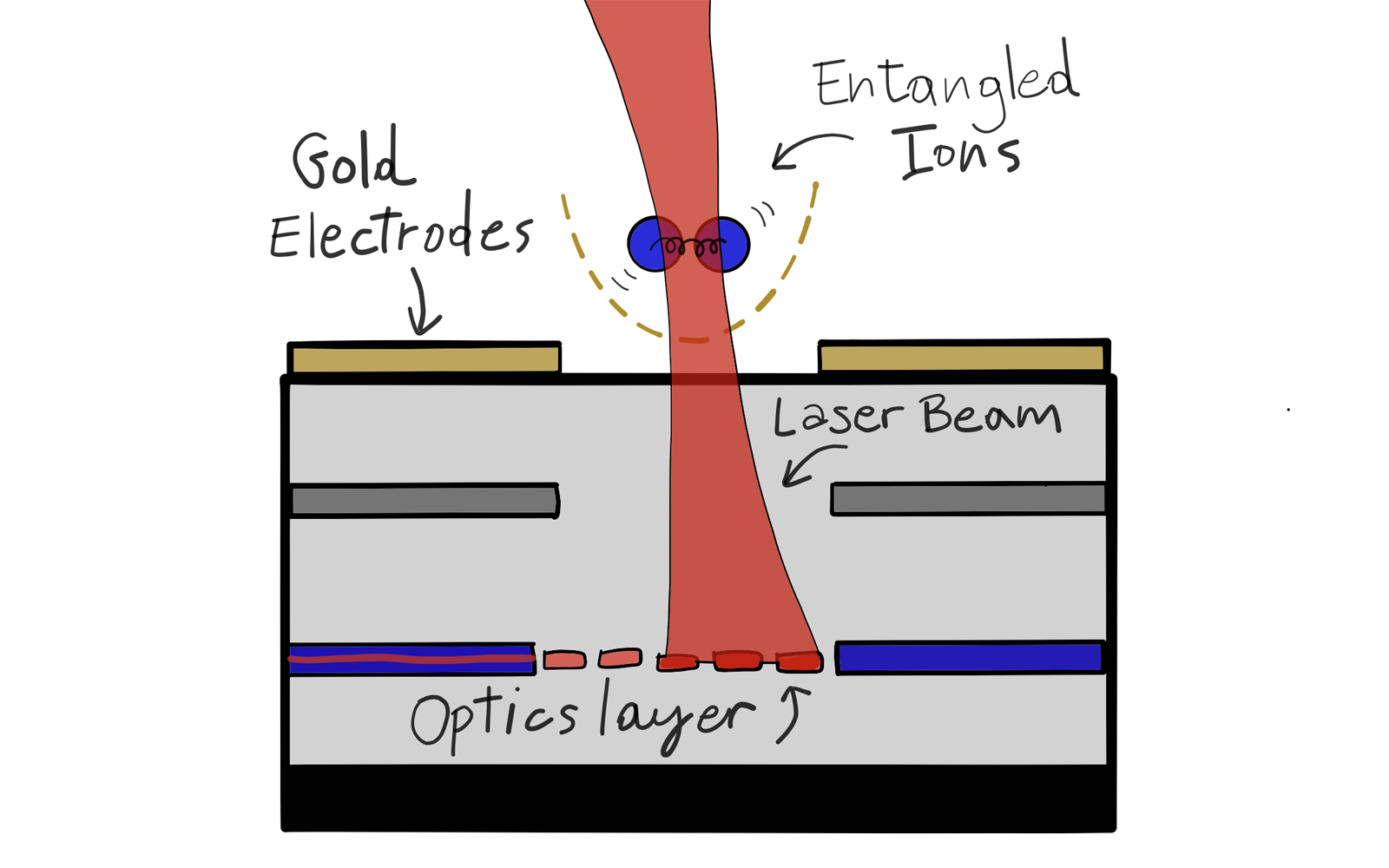 Enlarged view: Cross section new chip